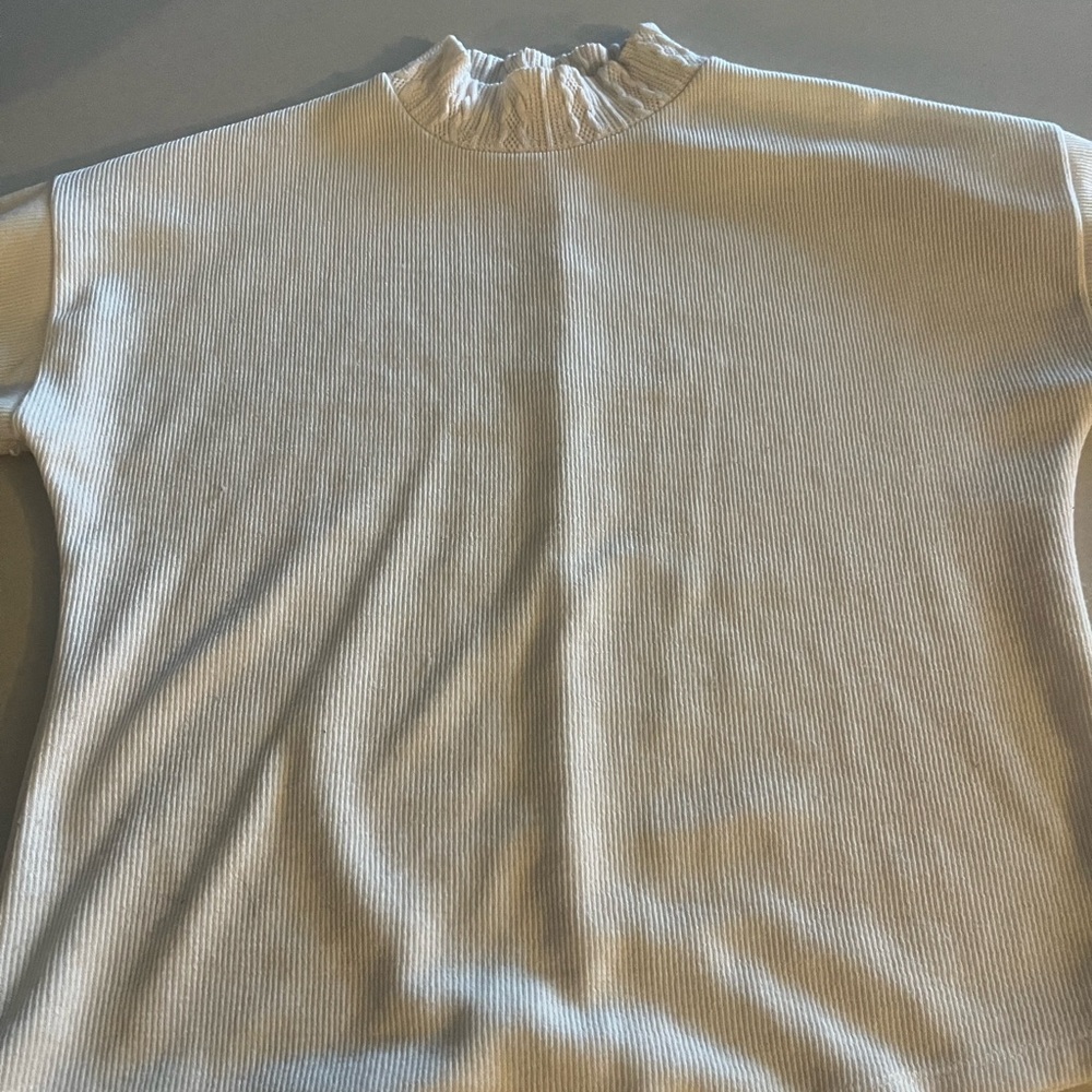 Grace & Lace Textured Cream Knit Top